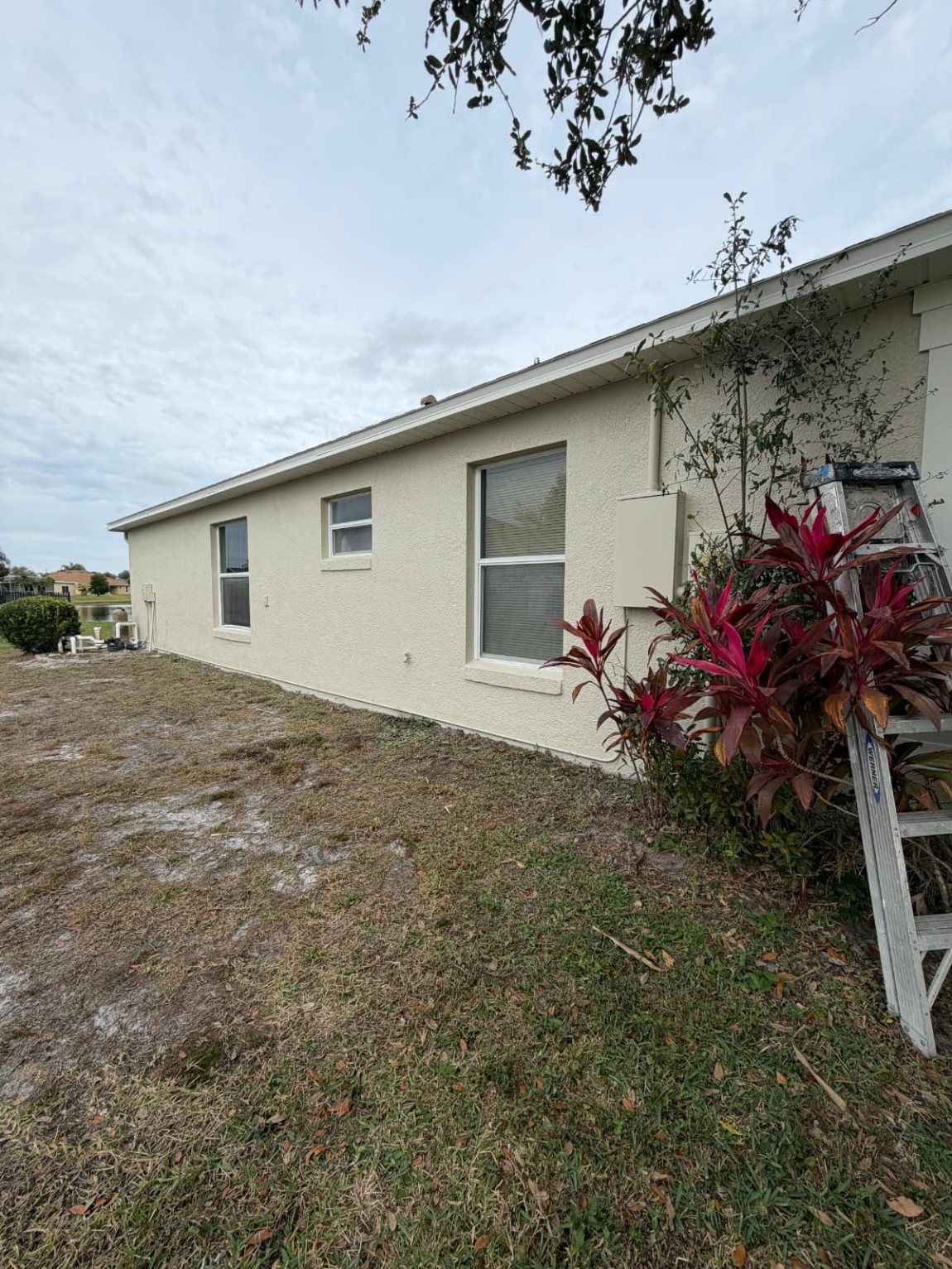 Exterior repaint, lakeside home